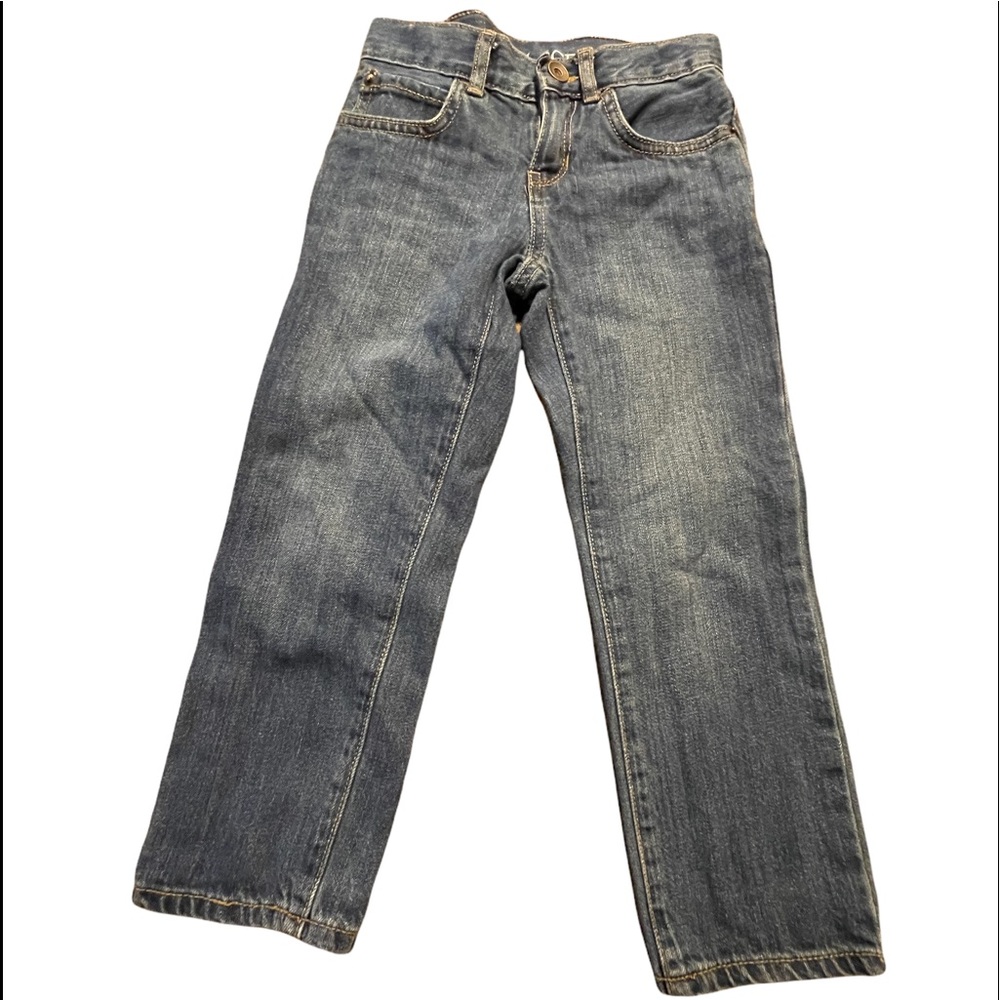 Kids Place Straight Distressed jeans adjustable waist denim jeans size 5